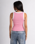 Ribbed Tank Top  x White
