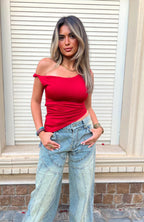 Twisté Top. Off Shoulder
