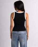 Ribbed Tank Top  x White