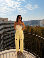 Wide-Leg Cutout Trousers