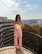Wide-Leg Cutout Trousers