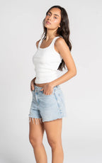 Ribbed Square neck