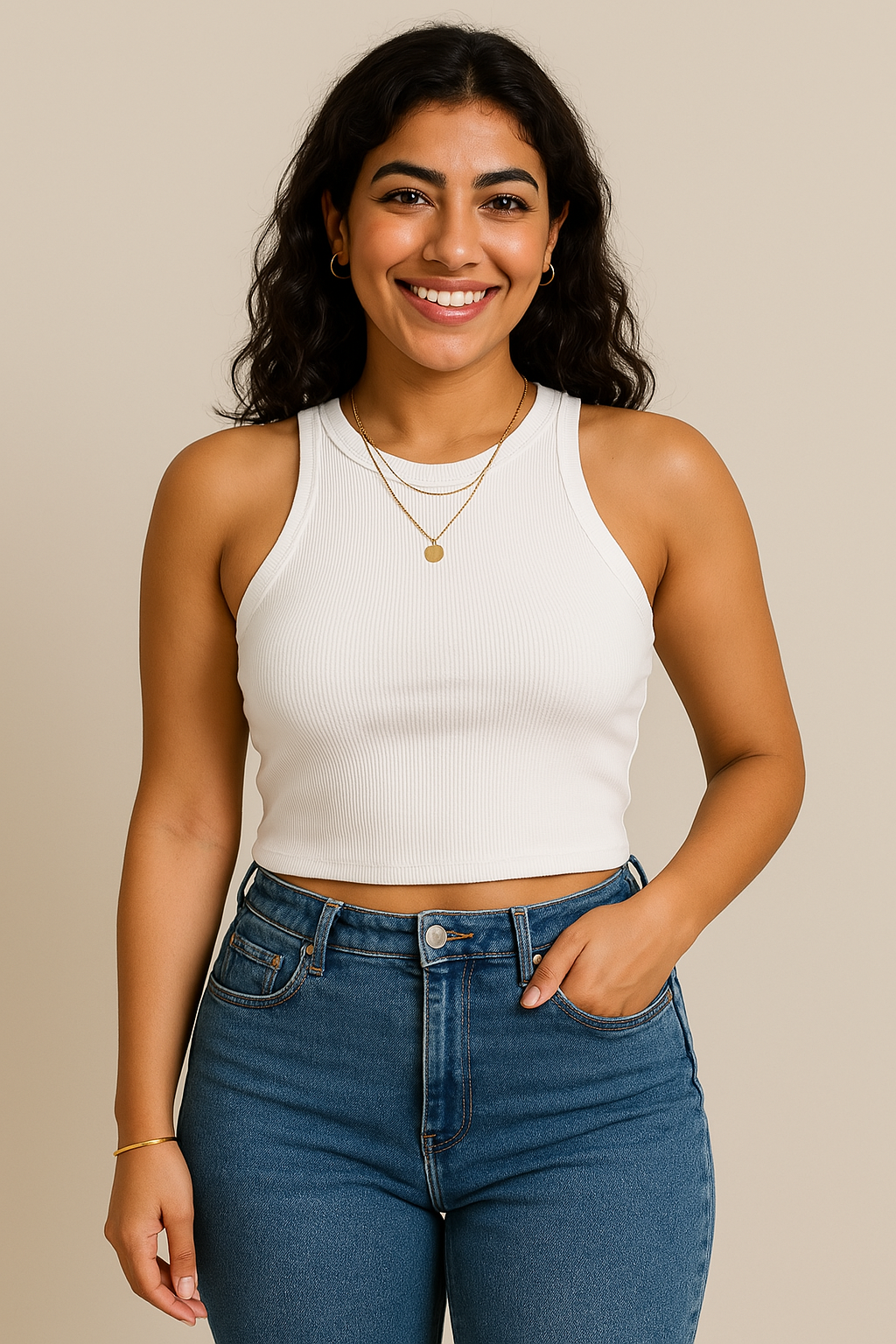 Cropped Ribbed Top