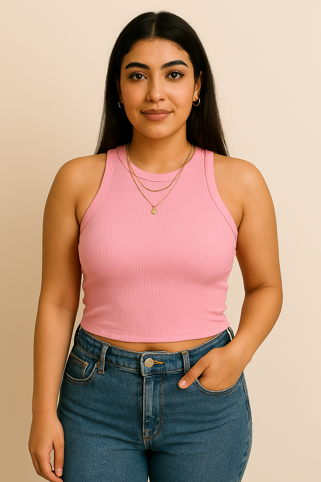 Cropped Ribbed Top