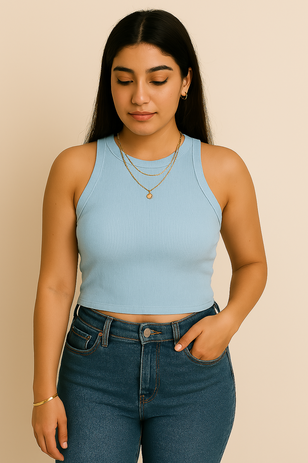 Cropped Ribbed Top