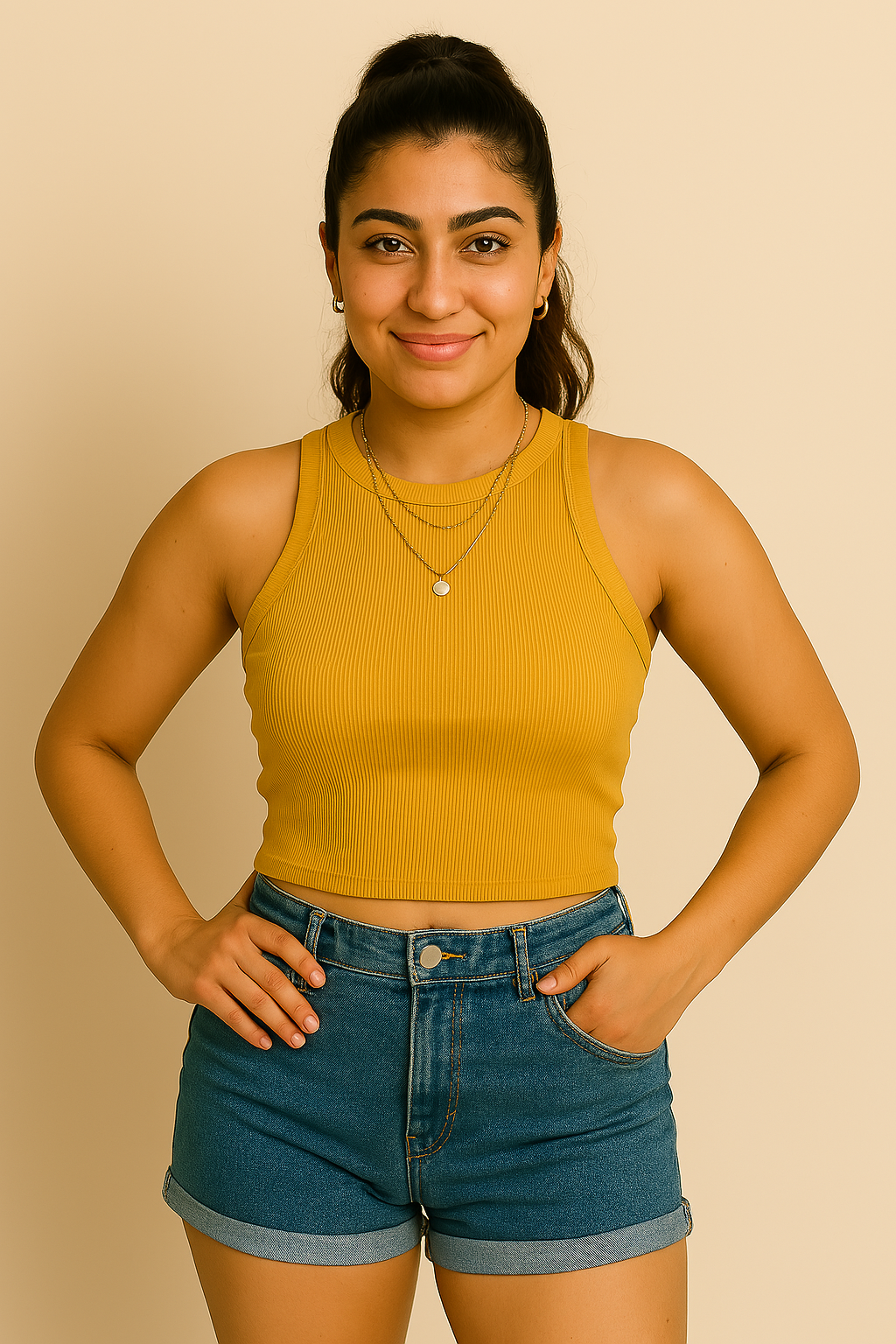 Cropped Ribbed Top