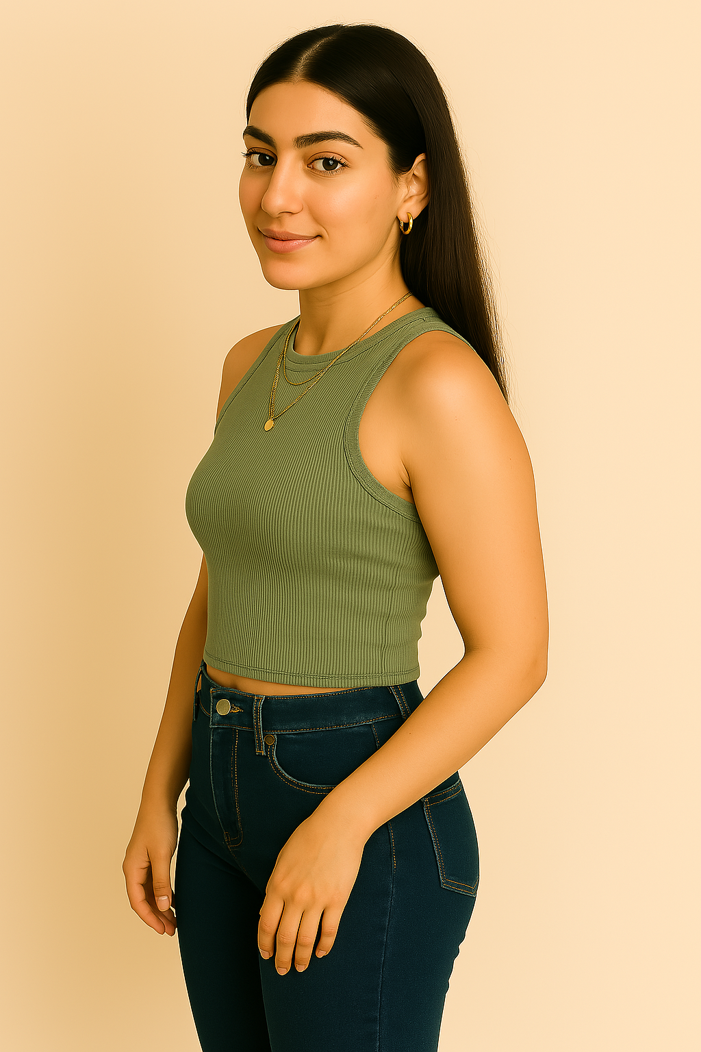 Cropped Ribbed Top