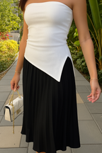 Asymmetrical Strapless Top