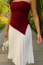 Asymmetrical Strapless Top