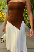 Asymmetrical Strapless Top