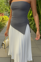Asymmetrical Strapless Top