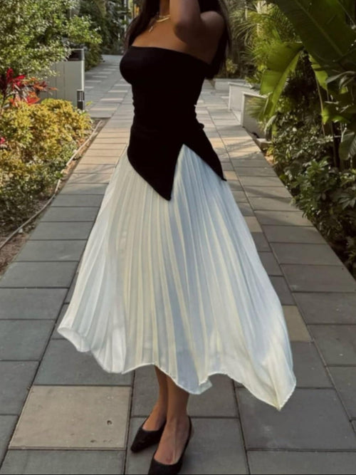 Asymmetrical Strapless Top