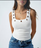 Rebel Ribbed Tank Top